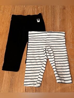 🤍🖤H& M BLACK & WHITE STRIPED CAPRI PANTS SET 2🖤🤍